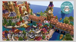 街紹介 赤いお城の城下町ワールドツアー Minecraft My Creative World Tour -Castle Town |マインクラフト|マイクラ建築|Horohoro-minecraft