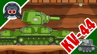 KV-44 Compact mode. Steel Monster vs Super Mutants. Cartoons About Tanks