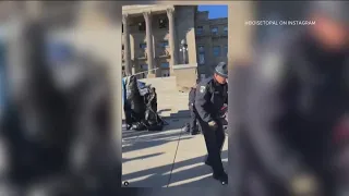 Police remove pro-Palestinian encampment on Idaho State Capitol's steps