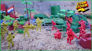 Plastic Army Men Call of Duty Toys Pretend Play in the Sandbox with  Plastic Helicopters and Tanks