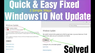 Windows 10 Update failed Solved 100% with 3 Ways 0x80070422, 0x80072ee7, 0x8024a105,802400420