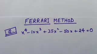 FERRARI METHOD #2 - MATHEMATICS- HINDI