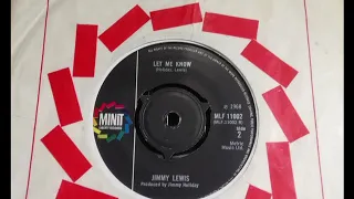 Northern Funk - JIMMY LEWIS - Let Me Know - MINIT MLF 11002 UK 1967-68 Dancer Best on UK Minit