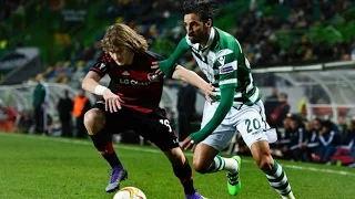 Bayer Leverkusen vs Sporting CP 1-0 Karim Bellarabi goal 25_02_2016 HD