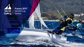 Full 470 Men Medal Race from the World Cup Series Hyères 2017