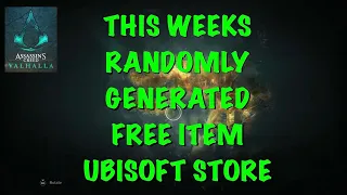 THIS WEEKS RANDOMLY GENERATED FREE ITEM IN ASSASSINS CREED VALHALLA UBISOFT STORE