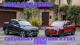 Comparativo - Chevrolet Montana x  Fiat Toro - Confira todos os Detalhes