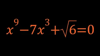 A Special Nonic Equation | Math Olympiads