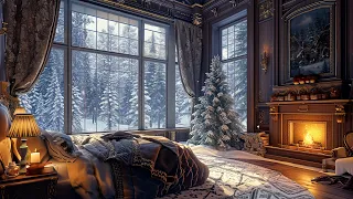 Snowy Night Fireplace ASMR: Embracing Winter's Cozy Atmosphere for Easy and Soothing Sleep