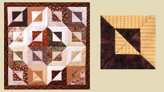 3D effect in quilting. "Magic Square" Block