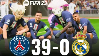 FIFA 23 - MESSI, RONALDO, MBAPPE, NEYMAR, ALL STARS | PSG 39-0 REAL MADRID | UCL FINAL [4K] GAMEPLAY