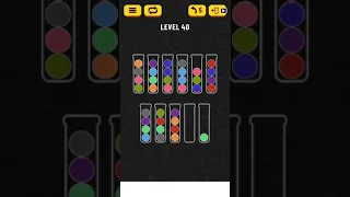Ball Sort Puzzle Level 40 | Puzzle Game  | Complete Level