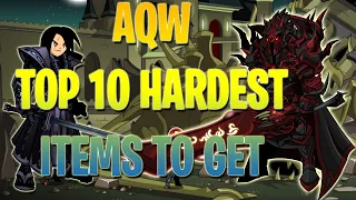 =AQW= TOP 10 HARDEST ITEMS TO GET! 2020