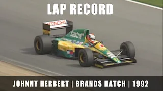 Brands Hatch Lap Record 1992 | Johnny Herbert | Lotus F1 screamer!