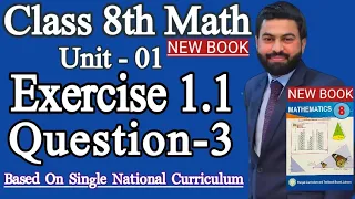 Class 8th Math New book Exercise 1.1 Question 3-8 Math SNC-How Represent the Numbers on Numbers Line