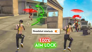 PERFECT (AIM LOCK ) TRICK 🔒FREE FIRE // AIM LOCK SETTINGS ⚙️