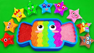 Making Rainbow Glitter Big Candy Bathtub by Cleaning, Mixing SLIME Coloring! Satisfying ASMR Videos