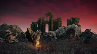 Elden Ring - Cathedral Of Dragon Communion (wind, sunset, leaves)