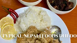 TYPICAL NEPALI FOODS : DHEDO WITH PORK MEET / HONG KONG: 30-04-2024