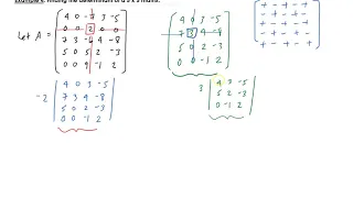 Example 4: Finding the determinant of a 5 x 5 matrix