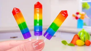 Coolest Miniature Rainbow Ice Cream Recipe For Summer | Sweet Miniature Rainbow Dessert Ideas