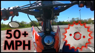 Apollo 125 Supermoto Test Ride | New Sprocket Setup 50+ MPH