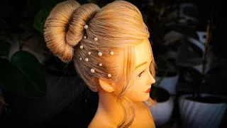 آموزش شینیون بوکل Bunch chignon tutorial