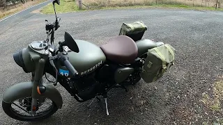 2022 Royal Enfield Classic 350 Reborn -Optional Canvas Saddle Bags.