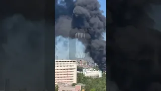 Пожар в Москве на Каширском шоссе