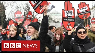 Mass protests in Poland against law banning almost all abortions - BBC News
