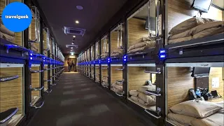 Trying Tokyo's Best Capsule Hotel with Free Alcohol Service | Anshin Oyado Shinjuku