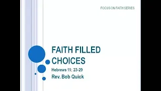 Sunday, February 25, 2018 - Focus on Faith #7