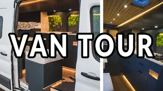 VAN TOUR | Ford Transit L4H3 mit Bike Garage und Ski Depot | LUXURIOUS MODERN CAMPERVAN BUILD