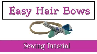 sewing DIY tutorial: Baby Hair Bows- simple tying method