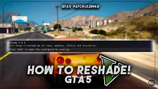 How to Fix Reshade Without changing Compatibility mod in GTA 5 Patch 1.0.2944.0