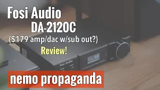 A cheap amp with sub out & digital inputs?  Fosi Audi DA2120C Integrated Amp review!