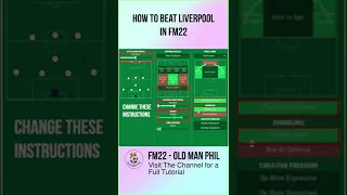 Football Manager 2002 - FM22 Old Man Phil - Tutorials In Under A Minute - How to Beat Liverpool