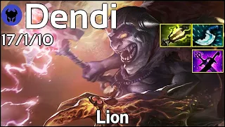 Dendi [DTS] plays Lion!!! Dota 2 7.20