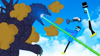 We Battle Godzilla with a Fart Gun in People Playground!