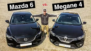 Family sedan? 2015 Mazda 6 | 2.2 SKYACTIVE-D 150 HP vs. Renault Megane 4 | 1.33 TCe 140 HP - compare