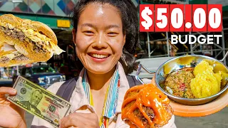 I Ate As Many Different Meals As I Could On A $50 Budget In Astoria, NYC | Budget Eats | Delish