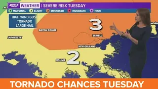 Tornado chances enhanced in New Orleans, northshore Tuesday