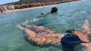 BEST BEACH IN RHODES, GREECE! TSAMBIKA BEACH