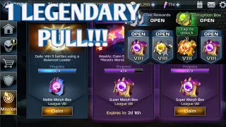 MEGA + ×4 SUPER BOXES= 1 LEGENDARY PULL!!!  POWER RANGERS LEGACY WARS LEAGUE 8