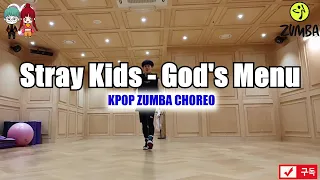 Stray Kids - God's Menu 줌바 안무 2020 KPOP ZUMBA CHOREO FIT DANCE WORKOUT + MIRROR MODE.