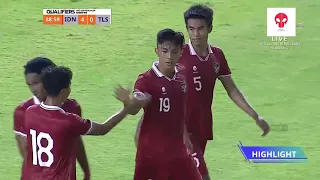 Highlights & All Goal  Indonesia U 20 vs Timor Leste U20 4 0  Qualifier AFC U 20 Asian Cup