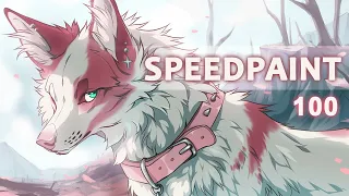 [ Timelapse 100 ]  – wolf/fox speedpaint