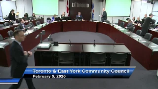Toronto and East York Community Council - February 5, 2020