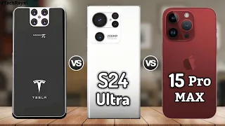 Tesla Phone Pe vs Samsung S24 Ultra vs iPhone 15 Pro Max  || Price | Camera Test