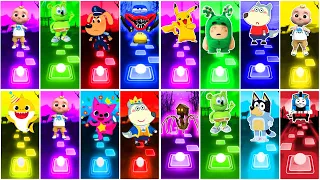 Baby Shark And Pinkfong Friends All Video Megamix 🎶 Cocomelon 🆚 Oddbods🆚Bluey Bingo 🎶 Who Will Win?